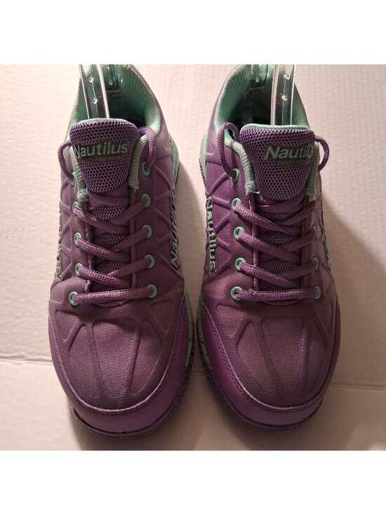 Nautilus Shoes - Nautilus Womens Safety Toe Athletic Shoes Purple & Mint N2157 Size 9W